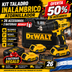 KIT TALADRO INALÁMBRICO ATORNILLADOR + 26 ACCESORIOS + 2 BATERIAS REGALO